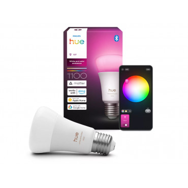 Philips Hue WCA 1100 A60 1P EU | E27 | 8.1 W | White and colour light | Bluetooth and Zigbee
