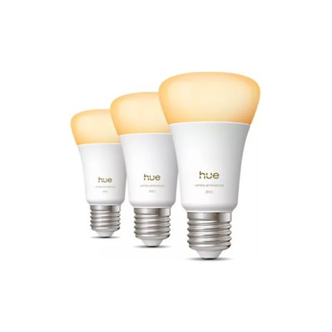 Philips Hue WA 810 A60 3P EU | E27 | 6 W | Warm to cool white light | Bluetooth, Zigbee