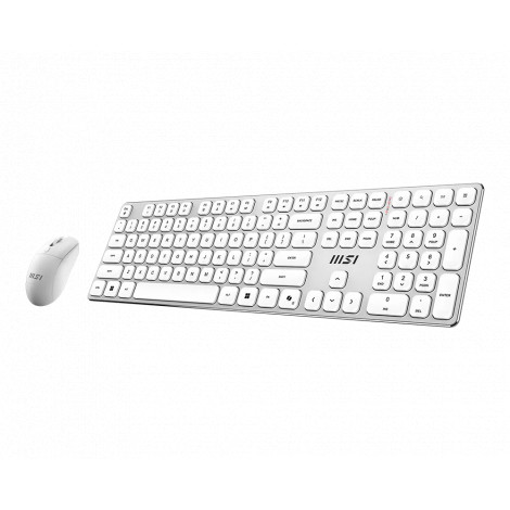 MSI FORGE K210 WIRELESS COMBO WHITE US | Keyboard and Mouse Set | Wireless | Mouse included | US | White