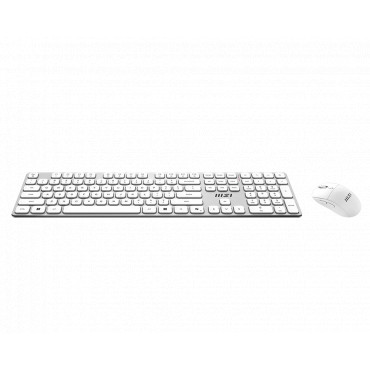 MSI FORGE K210 WIRELESS COMBO WHITE US | Keyboard and Mouse Set | Wireless | Mouse included | US | White