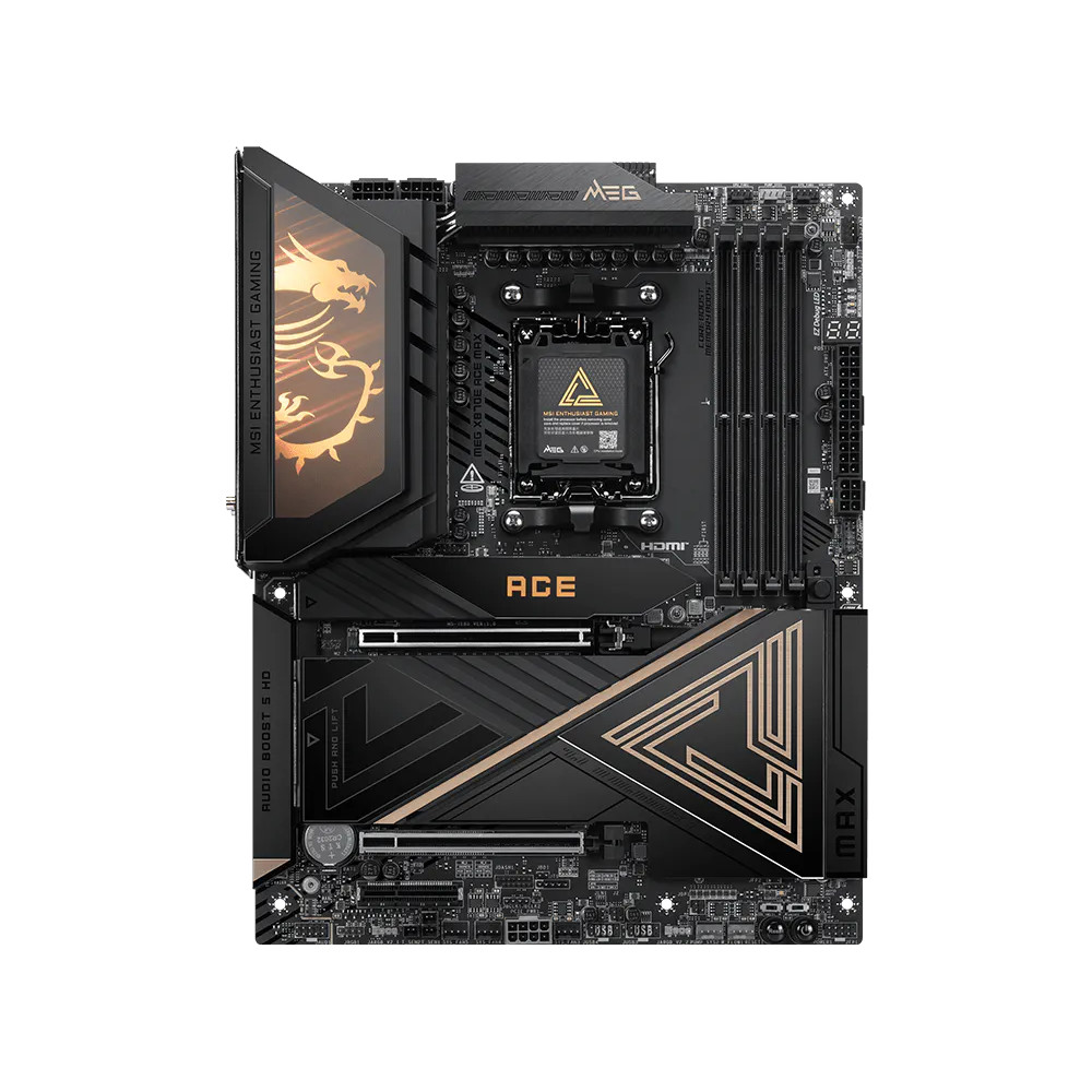 MSI MEG X870E ACE MAX | Processor family AMD | Processor socket AM5 | DDR5 | Supported hard disk drive interfaces SATA, M.2 | Nu