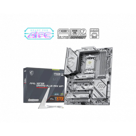 MSI MAG X870E GAMING PLUS MAX WIFI | Processor family AMD | Processor socket AM5 | DDR5 | Supported hard disk drive interfaces S