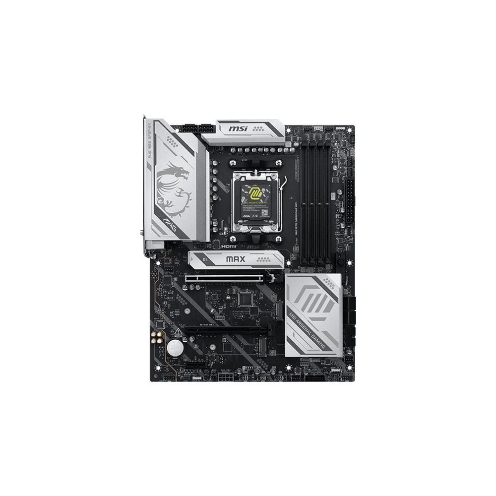 MSI MAG X870E GAMING MAX WIFI | Processor family AMD | Processor socket AM5 | DDR5 | Supported hard disk drive interfaces SATA, 
