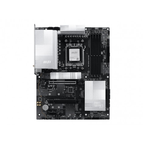 MSI PRO X870E-S EVO WIFI | Processor family AMD | Processor socket AM5 | DDR5 | Supported hard disk drive interfaces SATA, M.2 |