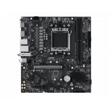 MSI PRO A620AM-G EVO WIFI | Processor family AMD | Processor socket AM5 | DDR5 | Number of SATA connectors 4 | Supported hard di