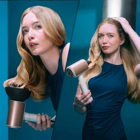 Cecotec Hair dryer | DryGlam Nano Plasma | 1600 W | Number of temperature settings 3 | Ionic function | Black/Rose Gold | Diffus
