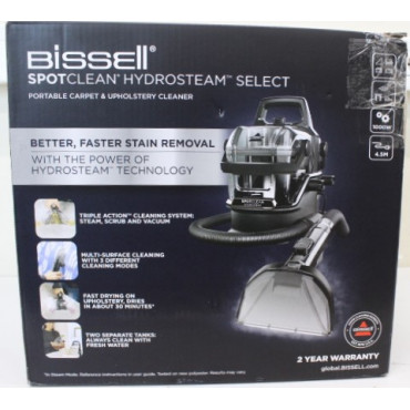 SALE OUT. | Bissell Portable Carpet and Upholstery Cleaner | SpotClean HydroSteam Select | Corded operating | Washing function |