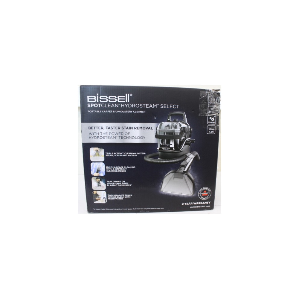 SALE OUT. | Bissell Portable Carpet and Upholstery Cleaner | SpotClean HydroSteam Select | Corded operating | Washing function |