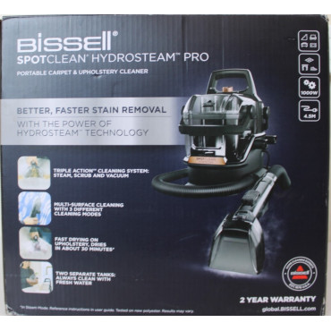 SALE OUT. Bissell SpotClean HydroSteam Pro | Bissell Portable Carpet and Upholstery Cleaner | SpotClean HydroSteam Pro | Corded 