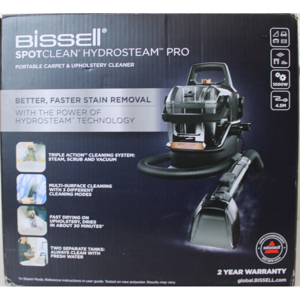 SALE OUT. Bissell SpotClean HydroSteam Pro | Bissell Portable Carpet and Upholstery Cleaner | SpotClean HydroSteam Pro | Corded 