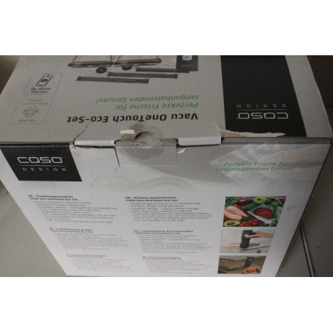 SALE OUT. Caso Vacu OneTouch Vacuum sealer Eco-Set | Black | DEMO