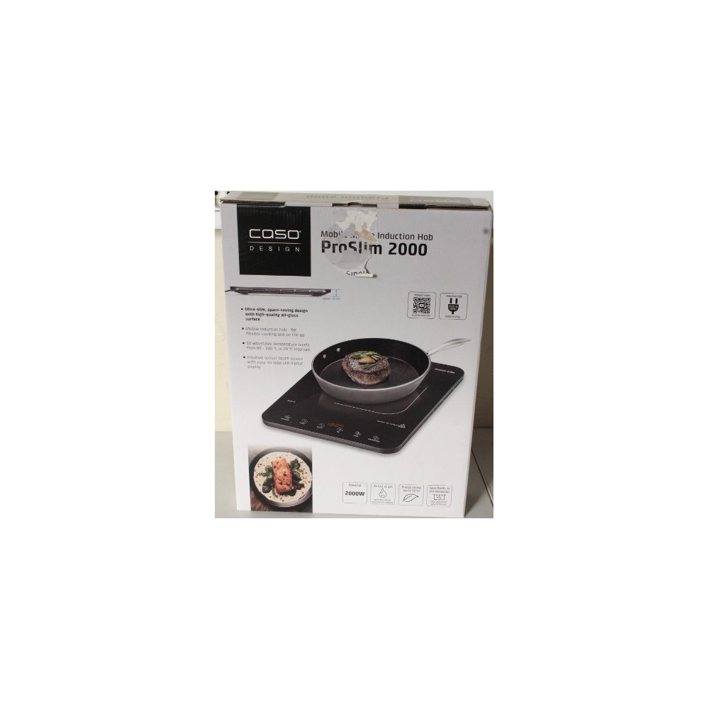 SALE OUT. Caso ProSlim 2000 2236 Mobile single induction hob, Glass, Sensor-touch, Black | Caso Mobile Single Hob | ProSlim 2000