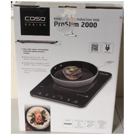 SALE OUT. Caso ProSlim 2000 2236 Mobile single induction hob, Glass, Sensor-touch, Black | Caso Mobile Single Hob | ProSlim 2000