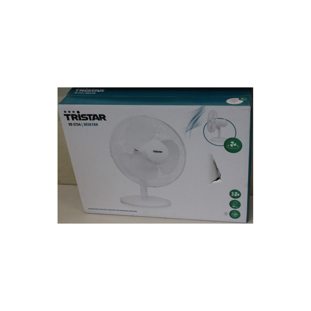 SALE OUT. | SALE OUT. Tristar Desk fan | VE-5724 | Desk fan | 40 W | Diameter 30 cm | Number of speeds 3 | Oscillation | White |