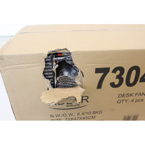 SALE OUT. Adler | AD 7304 | Desk fan | 55 W W | Diameter 40 cm | Number of speeds 3 | Oscillation | White | DAMAGED PACKAGING