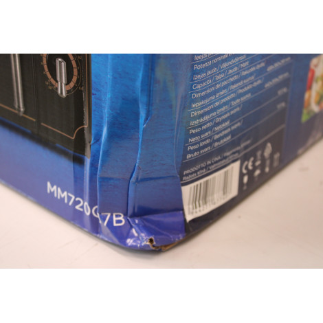 SALE OUT. | Midea | Microwave oven | MM720CJ7B | Free standing | 700 W | Black | DAMAGED PACKAGING, MISSING INNER PACKAGING, SCR