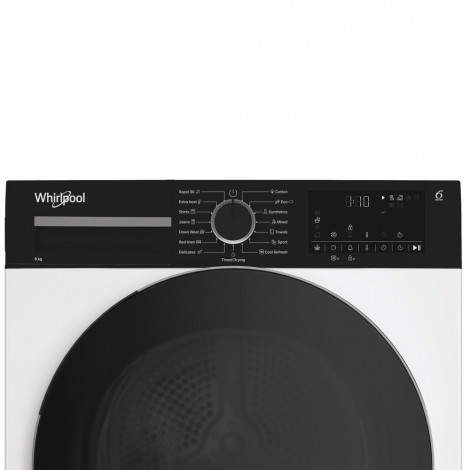 Whirlpool Dryer Machine | WPS D8 WBS EE | Energy efficiency class D | Front loading | 8 kg | Heat pump | Digital | Depth 55 cm |