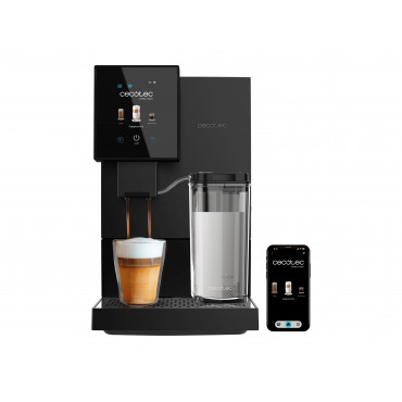 Cecotec Coffee Maker | Cremmaet Compactccino Connected | Pump pressure 19 bar | Built-in milk frother | Super-automatic | Black