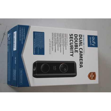 SALE OUT. Anker Eufy Doorbell 2 Pro, Black | SALE OUT. Anker Eufy Doorbell 2 Pro | UNPACKED, SCRATCHED TOP