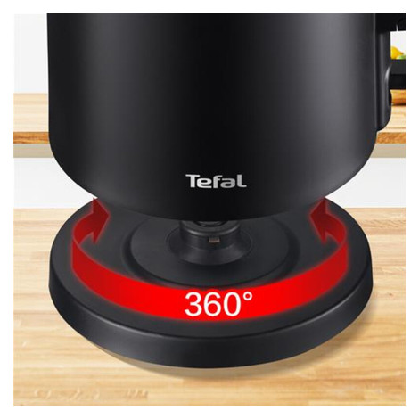 TEFAL | KO1408E0 Thermo Protect | Kettle | Electric | 1500 W | 1.5 L | Stainless steel/Plastic | 360 rotational base | Black