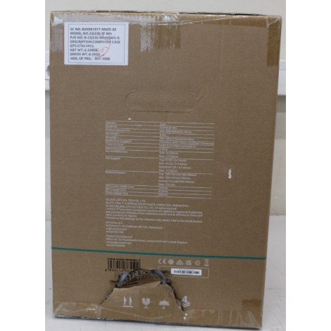SALE OUT. Deepcool CG330 3F MINI TOWER CASE, White | Deepcool Case | CG330 3F WH | White | Micro ATX | DAMAGED PACKAGING