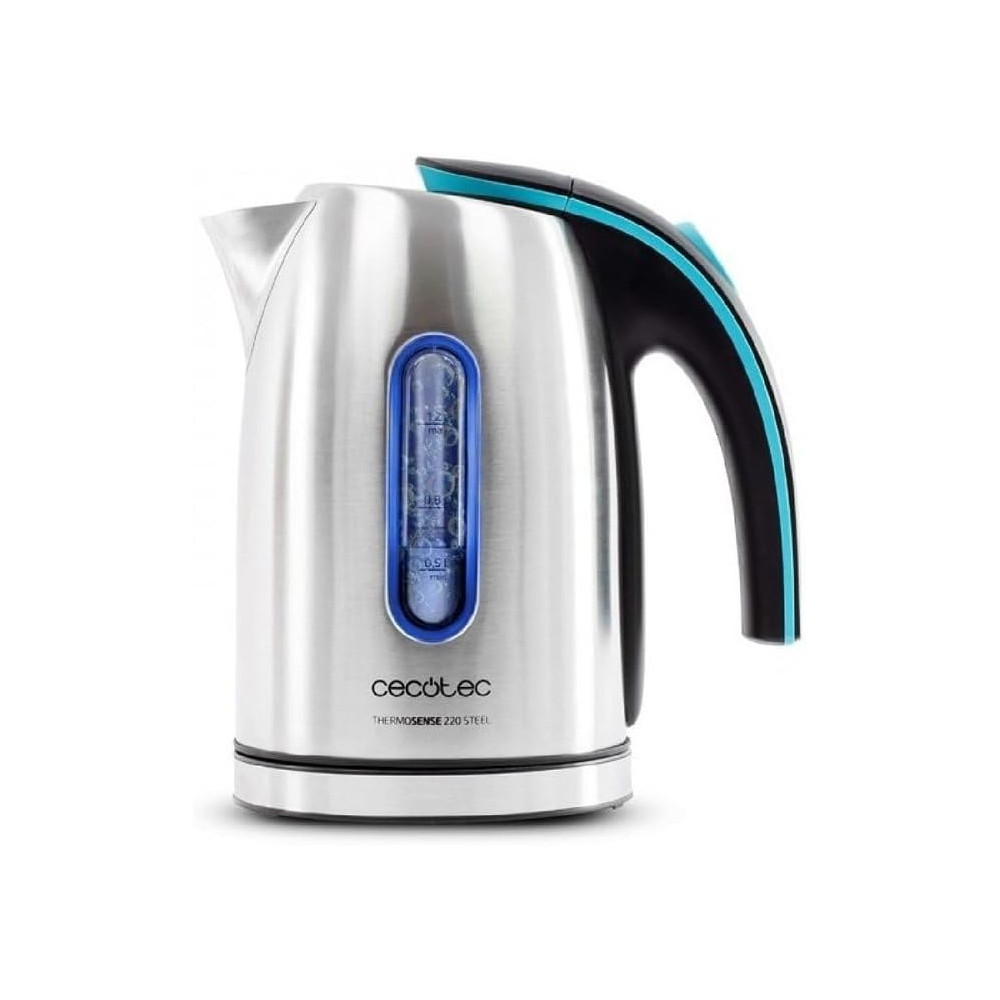 Cecotec Kettle | ThermoSense 220 Steel | Electric | 1630 W | 1.2 L | Stainless Steel | 360 rotational base | Stainless Steel