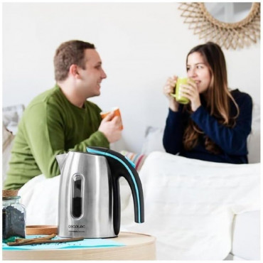 Cecotec Kettle | ThermoSense 220 Steel | Electric | 1630 W | 1.2 L | Stainless Steel | 360 rotational base | Stainless Steel
