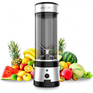 Cecotec Smoothie Blender | WanderlustMix USB | Portable | 126 W | Jar capacity 0.4 L | Ice crushing | Inox