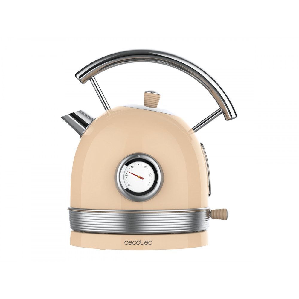 Cecotec Kettle | ThermoSense 420 Vintage | 2200 W | Electric | 1.8 L | Stainless steel | 360 rotational base | Light Beige