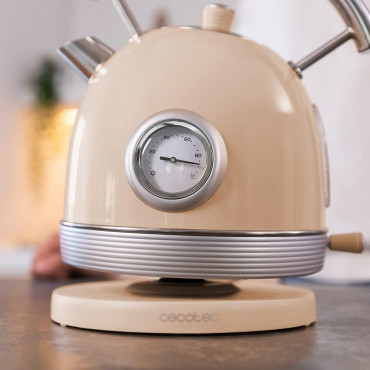 Cecotec Kettle | ThermoSense 420 Vintage | 2200 W | Electric | 1.8 L | Stainless steel | 360 rotational base | Light Beige