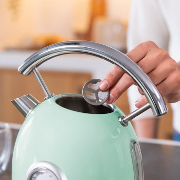 Cecotec Kettle | ThermoSense 420 Vintage | 2200 W | Electric | 1.8 L | Stainless steel | 360 rotational base | Light Green
