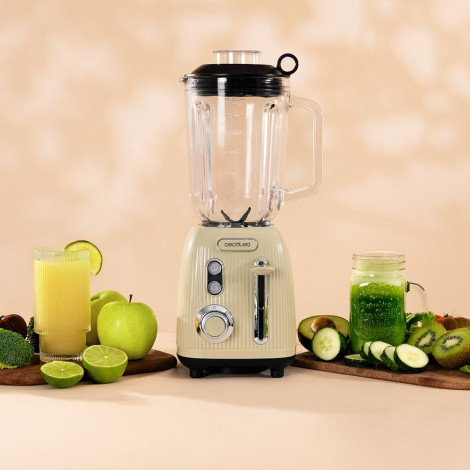 Cecotec Blender | Power Black Titanium RetroGreen | Tabletop | 1200 W | Jar capacity 1.5 L | Jar material Glass | Green