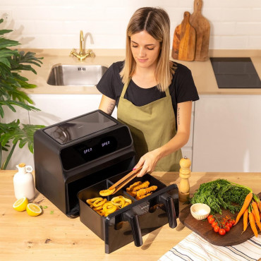 Cecotec Double hot air fryer | Cecofry Advance 9000 Window | Power 2200 W | Capacity 9 L | Black