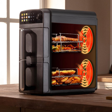 Cecotec Double hot air fryer | Cecofry DuoLevel 10000 | Power 2400 W | Capacity 10 L | Black
