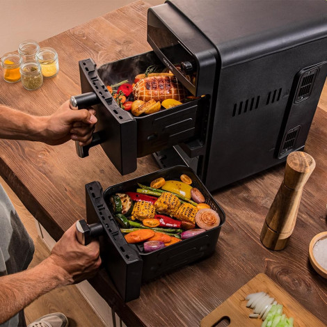 Cecotec Double hot air fryer | Cecofry DuoLevel 10000 | Power 2400 W | Capacity 10 L | Black