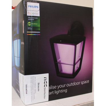 SALE OUT. | Philips Hue WCA Econic Outdoor Wall Lantern | 15 W | 2000-6500 Hue White Colour Ambiance | DAMAGED PACKAGING | 24 mo