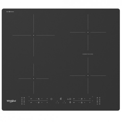 Whirlpool WB B8360 NE BM Hob, Glass Ceramic, Induction, Built-in, 4 cooking zones, Width 59 cm, Black | Whirlpool