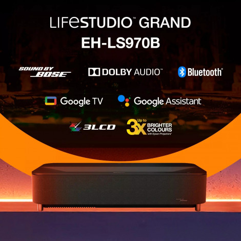 Epson EH-LS970B | 4000 ANSI lumens | 4K UHD (3840 x 2160) | Black | Wi-Fi