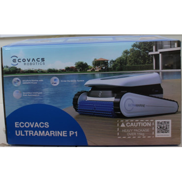 SALE OUT. Ecovacs ULTRAMARINE P1 Robotic Pool Cleaner, 4800 GPH power, SmartNavi, White/Blue | Ecovacs ULTRAMARINE P1 | Robotic 