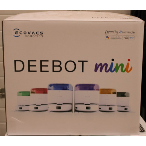 SALE OUT. Ecovacs DEEBOT mini Vacuum cleaner, Robot, Wet&Dry, ZeroTangle Technology, Agile Navigation, White/Blue + Auto-empty s