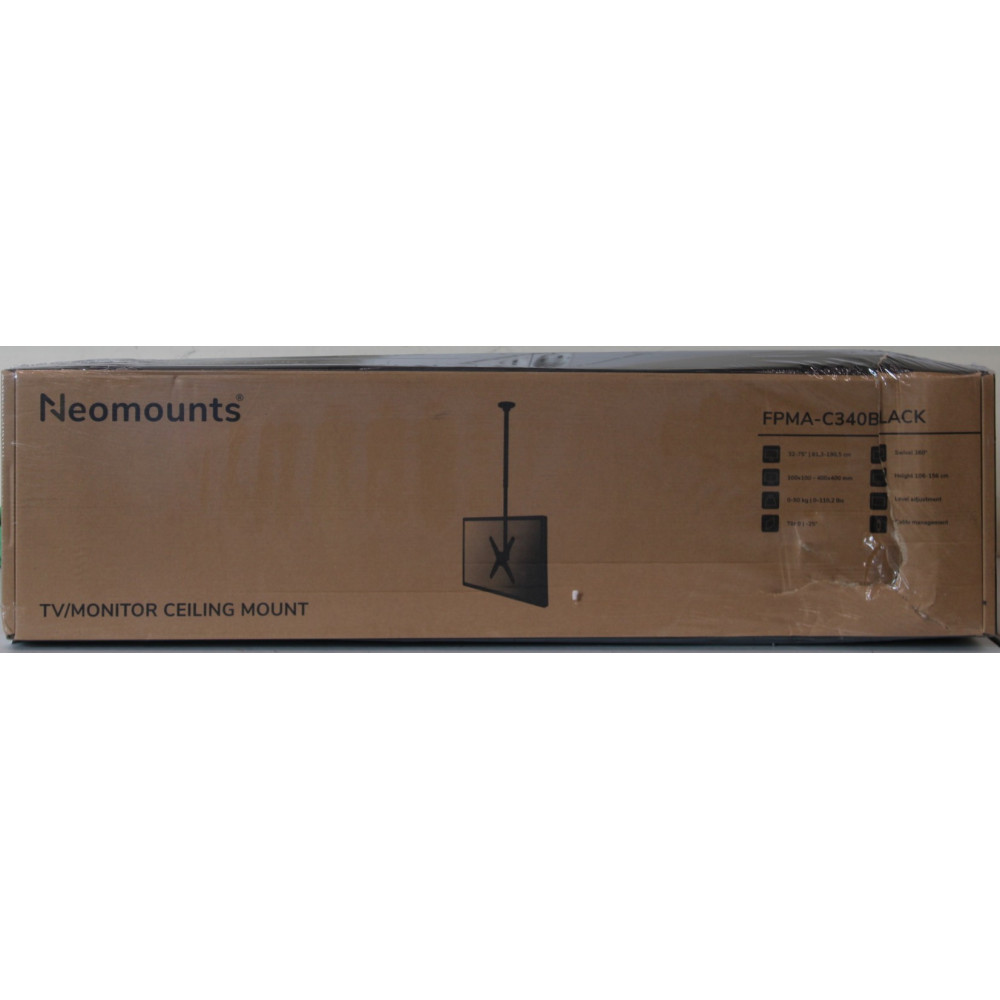SALE OUT. Neomounts FPMA-C340BLACK Monitor/TV mount ceiling 32-75" - h 106-156 cm | Neomounts Ceiling mount | FPMA-C340BLACK Mon