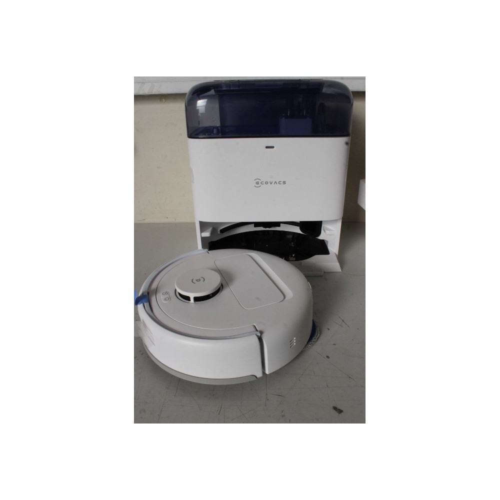 SALE OUT. Ecovacs DEEBOT mini Vacuum cleaner, Robot, Wet&Dry, ZeroTangle Technology, Agile Navigation, White/Blue + Auto-empty s