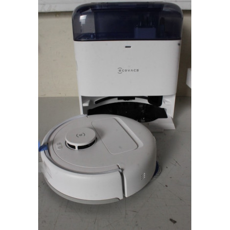SALE OUT. Ecovacs DEEBOT mini Vacuum cleaner, Robot, Wet&Dry, ZeroTangle Technology, Agile Navigation, White/Blue + Auto-empty s
