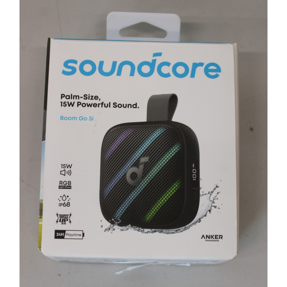 SALE OUT. Anker Soundcore Boom Go 3i Portable Bluetooth Speaker, Black | Anker Soundcore Speaker | Boom Go 3i | Warranty 24 mont