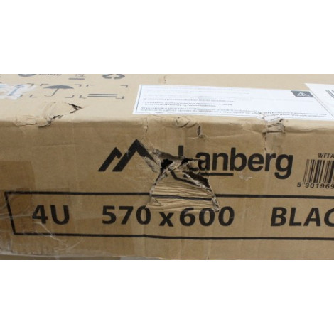 SALE OUT. Lanberg Rack cabinet 19" wall-mounted 4U 600 fast assembly (flat pack), black | SALE OUT. Lanberg Rack cabinet 19" wal