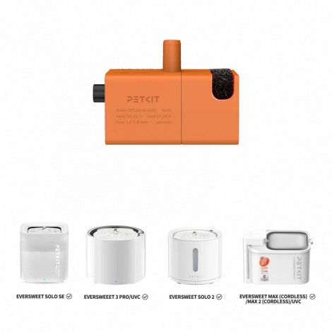 PETKIT P41161 | Wireless Pump for EVERSWEET Max 2 | Material PPO | Orange