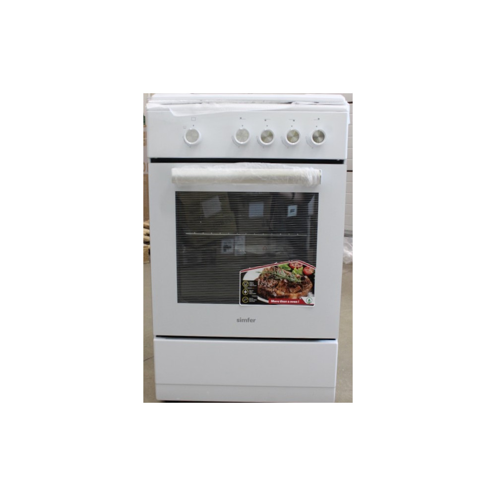SALE OUT. Simfer 4401SGRBB.1 Cooker, Gas hob, Gas oven, Width 50 cm, Mechanical control, White | Simfer Cooker | 4401SGRBB.1 | H