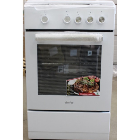 SALE OUT. Simfer 4401SGRBB.1 Cooker, Gas hob, Gas oven, Width 50 cm, Mechanical control, White | Simfer Cooker | 4401SGRBB.1 | H