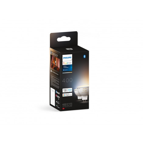 Philips Hue WA 12V MR16, 2pcs pack | GU5.3 | 5.1 W | Warm to cool white light