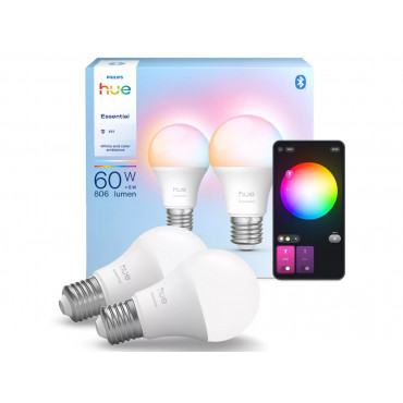Philips Hue E WCA 806 A60 2P EU | E27 | 8 W | Bluetooth, Zigbee